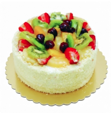 6-9 Kişilik Şık ve Lezzetli Karışık Meyveli Tasarım Pasta pasta