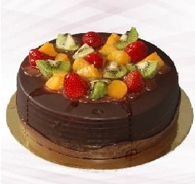 Zengin Tatlı 6-9 Kişilik Karışık Meyveli Çikolatalı Buket pasta